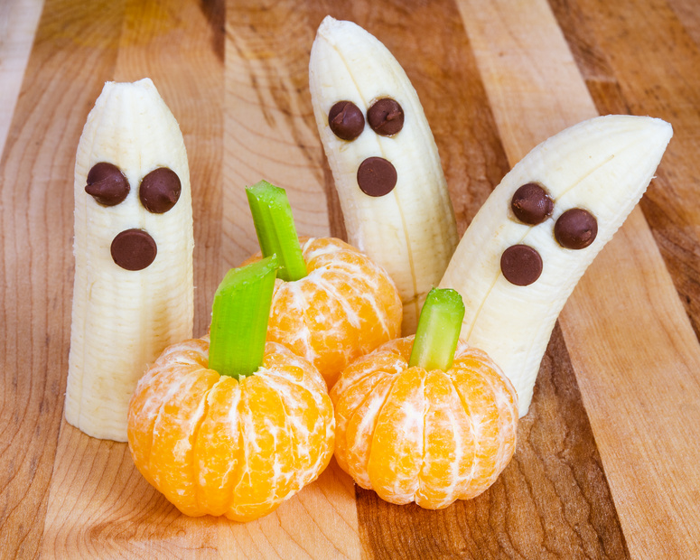 Fregie - der Obstbeutel - frische Bananen und Orangen