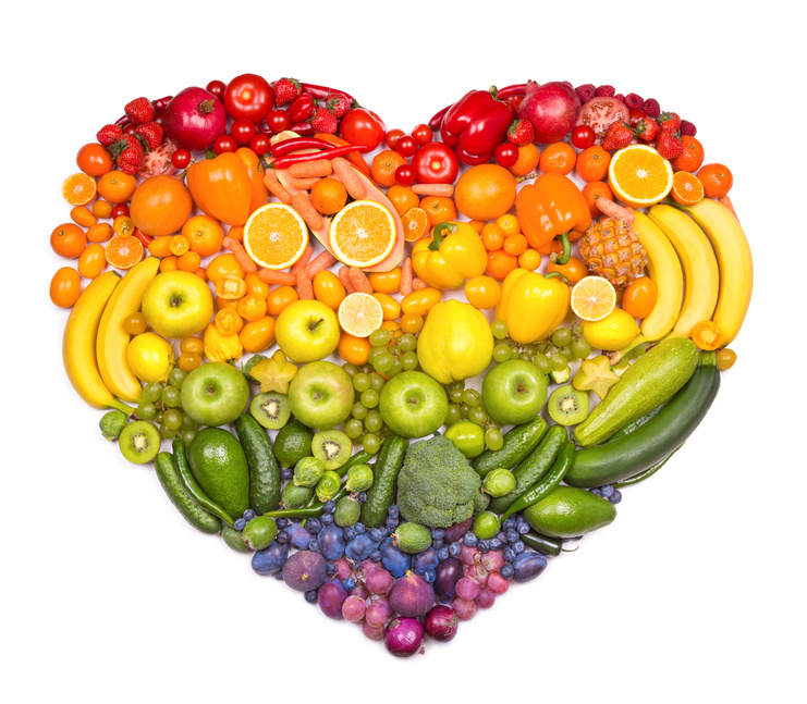 Fregie Obst und Gemüse Herz aus Obst und Gemüse