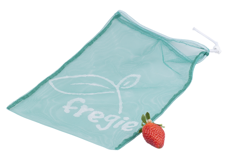 Fregie mit einer Erdbeere - der wiederverwendbare Obst- und Gemüsebeutel